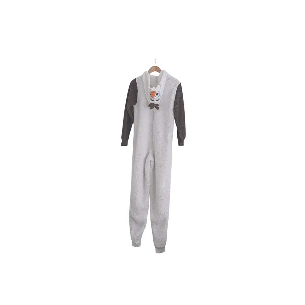 Disney Frozen Olaf Plush Fleece One-Piece Pajamas  Size S